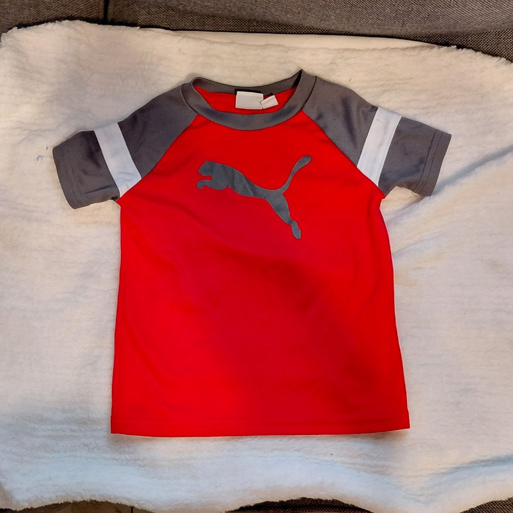 Baby PUMA Red & Grey Short Sleeve Tee 18 Months